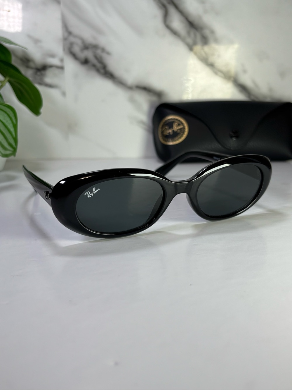 Ray-Ban BioBased RB4441 Women's Black Oval Sunglasses Classic UV Protection